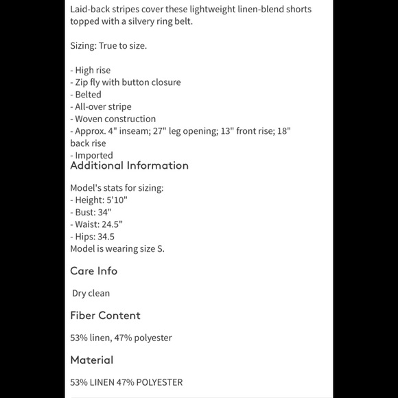 Frame Casual Linen Shorts - Picture 5 of 5